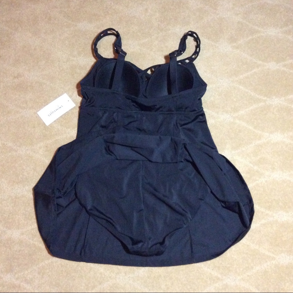 Swimsuits For All NWT Lattice V-Neck Swimdress, 10 - Picture 7 of 9